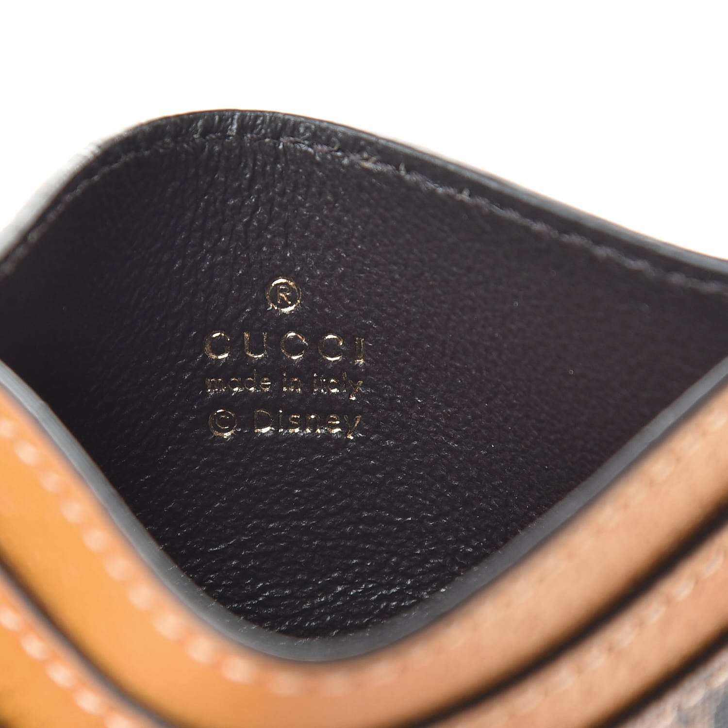 Gucci X DISNEY Mini Vintage GG Supreme Monogram Mickey Mouse Card Holder Beige Vintage Sun Oil 6 of 8