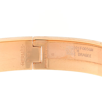 Hermes Enamel Narrow Clic Clac H Bracelet GM Rose Dragee 3 of 3