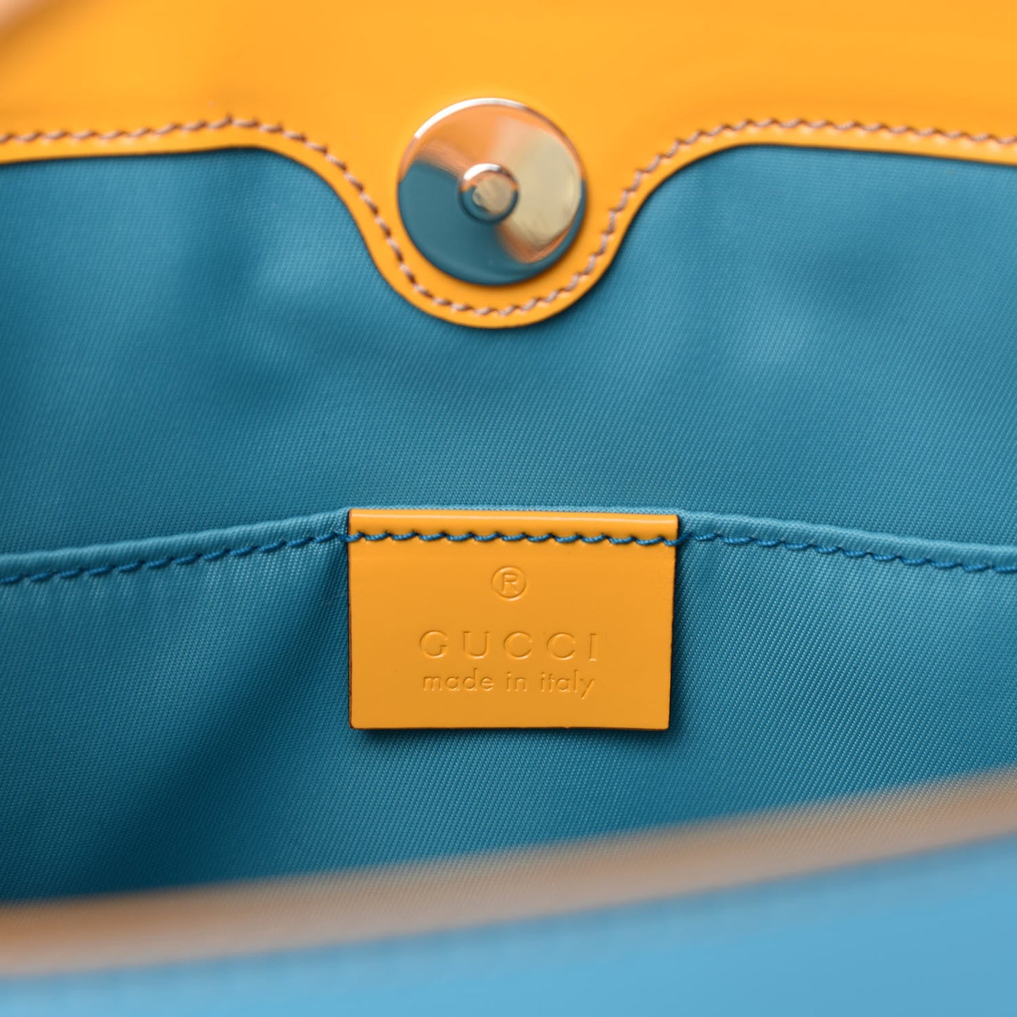 Calfskin Childrens Rainbow Tote Blue