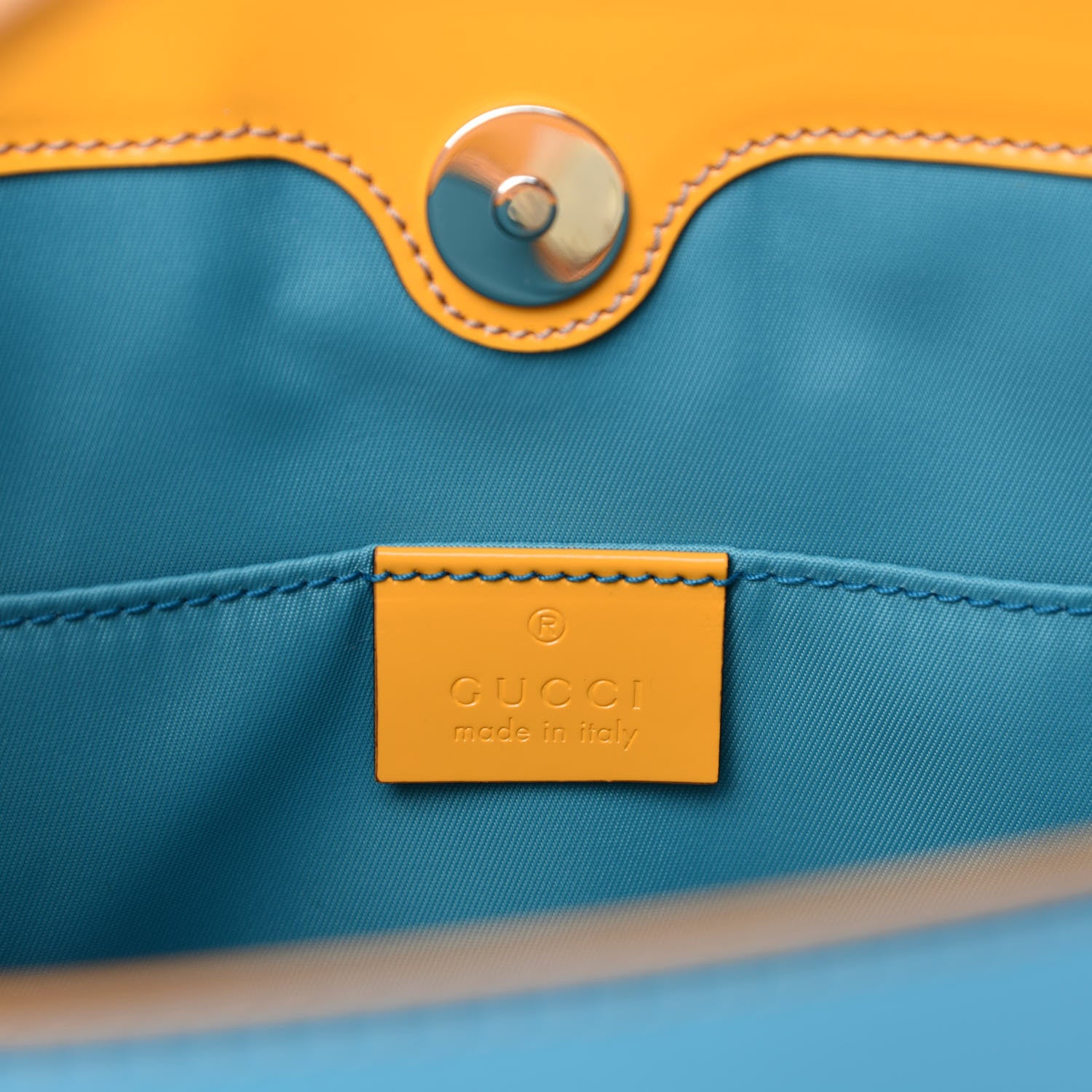 Gucci Calfskin Childrens Rainbow Tote Blue 8 of 10