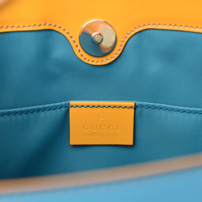 Gucci Calfskin Childrens Rainbow Tote Blue 8 of 10