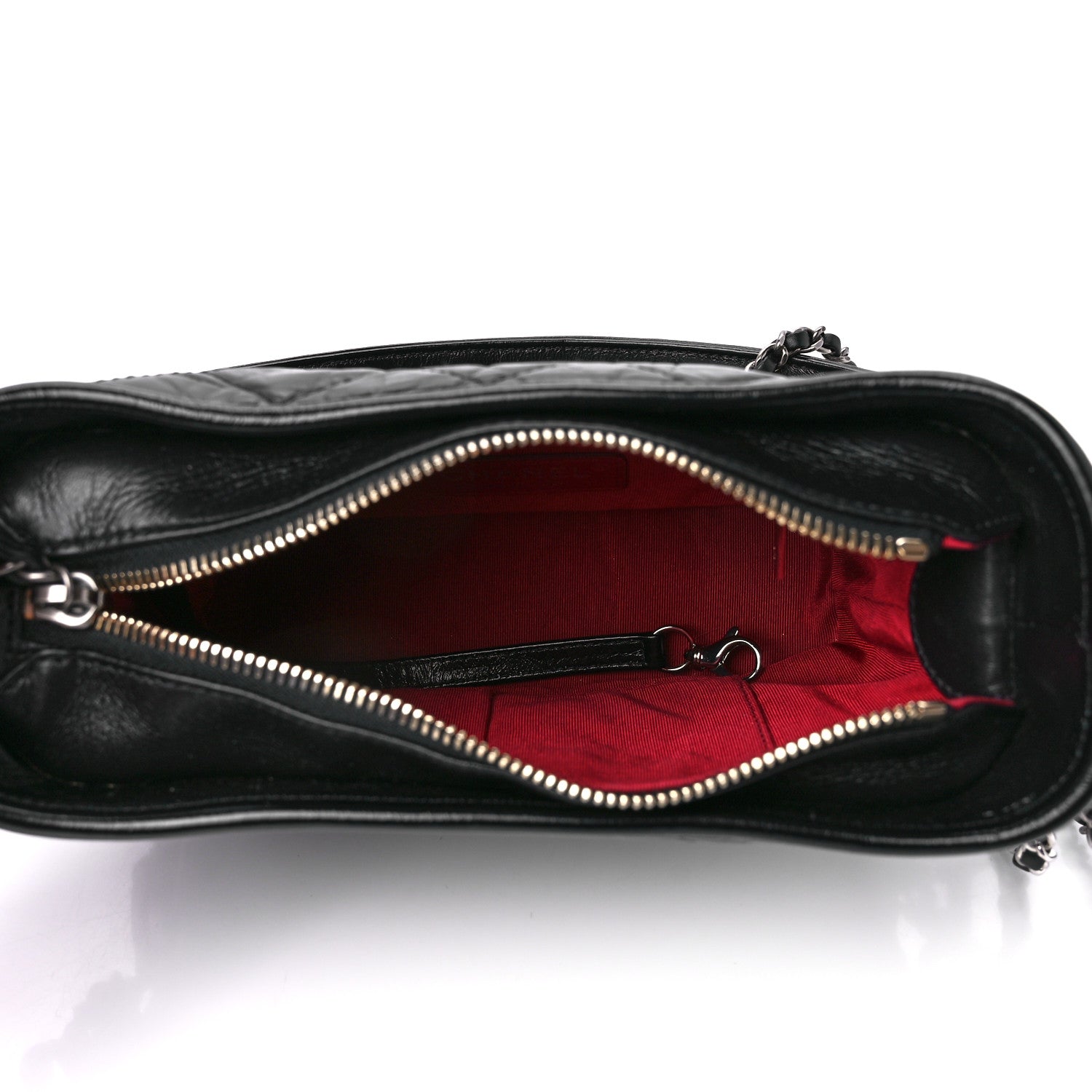 Chanel Aged Calfskin Quilted Small Gabrielle Logo Hobo Black 5 of 11