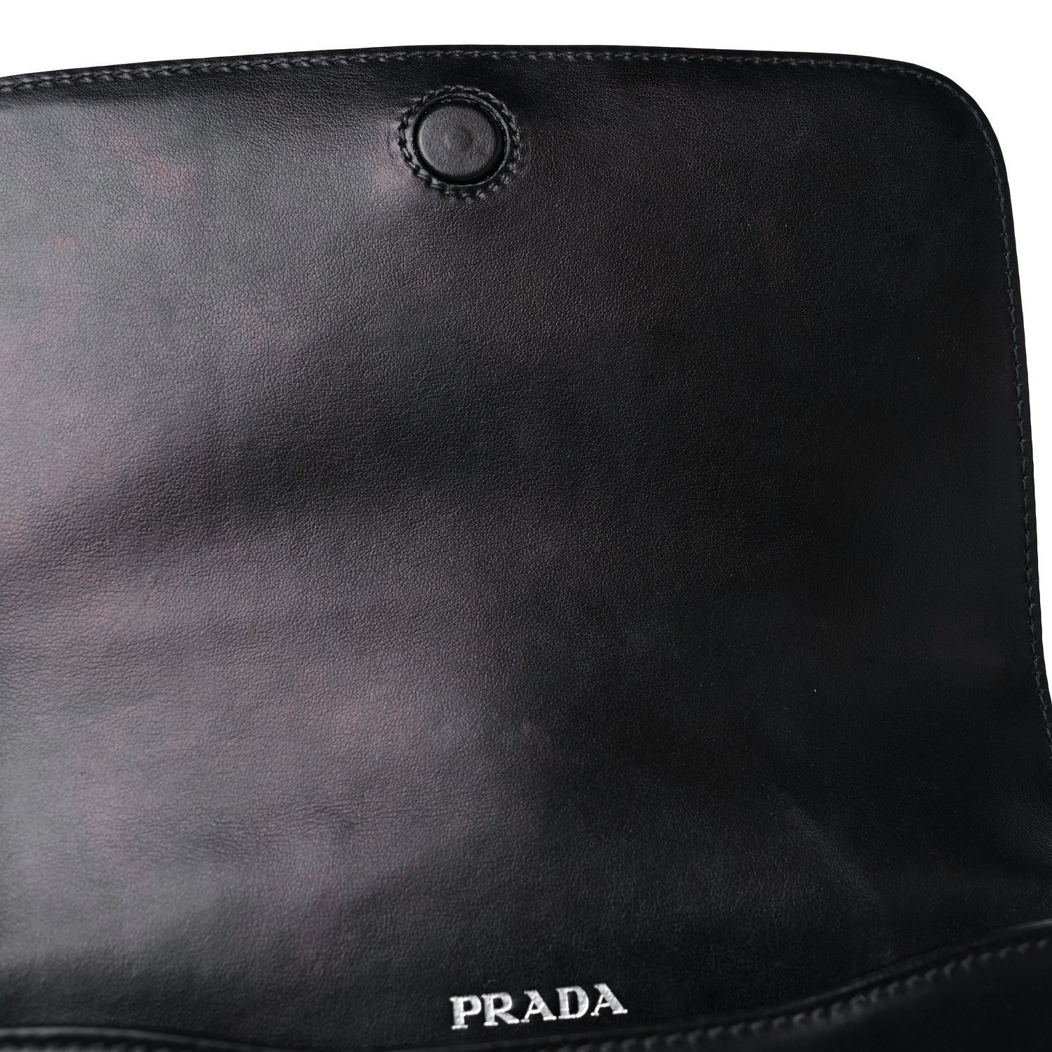 Prada Nylon Calfskin Identity Shoulder Bag Black 9 of 15