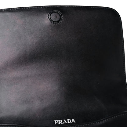 Prada Nylon Calfskin Identity Shoulder Bag Black 9 of 15