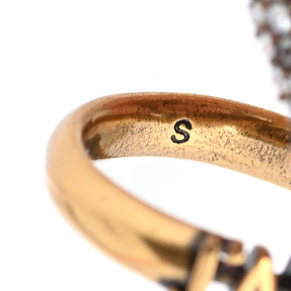 Christian Dior Crystal Pearl Chain J'adior Ring S Gold 4 of 4