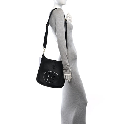 Hermes Taurillon Clemence Evelyne III PM Black 2 of 11