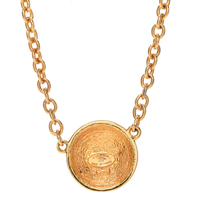 Chanel Quilted CC Pendant Chain Necklace Gold 4 of 4