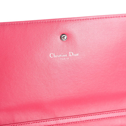 Christian Dior Lambskin Diorama Croisiere Chain Wallet Fuchsia 5 of 7