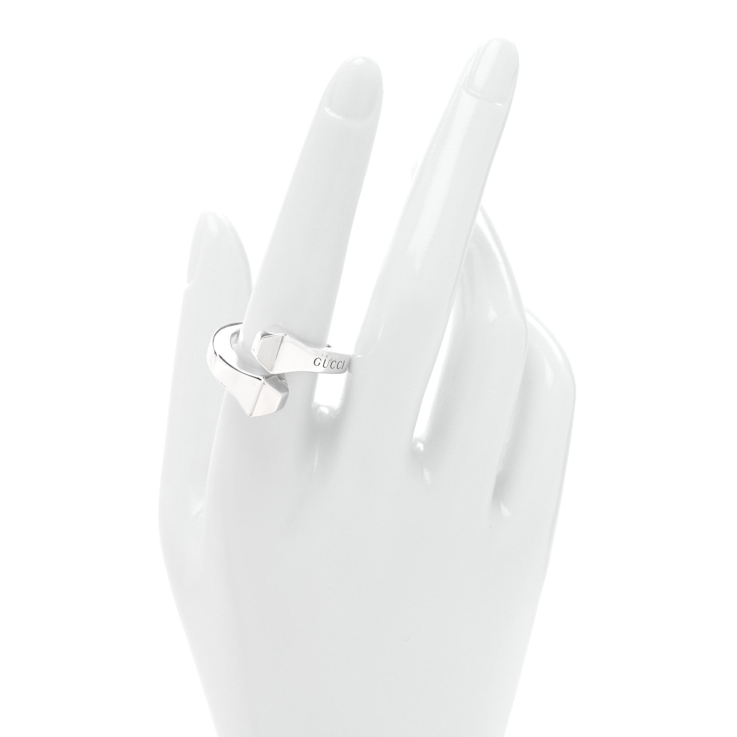 Gucci Sterling Silver Chiodo Double Nail Ring 57 8 2 of 4