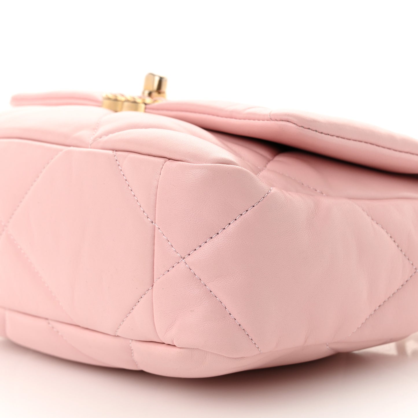 Lambskin Quilted Medium Chanel 19 Flap Light Pink