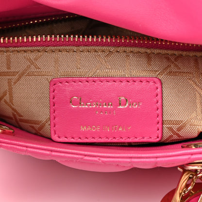 Christian Dior Lambskin Cannage Mini Lady Dior Fuchsia 6 of 12