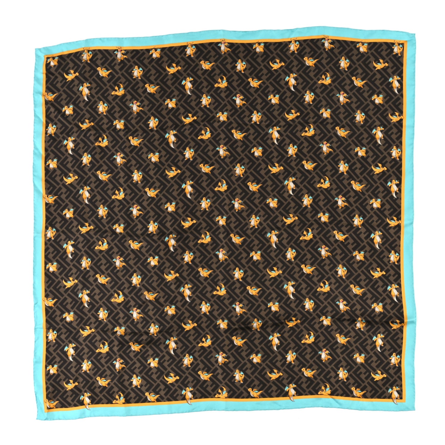 Fendi x FRGMT x POKÉMON Silk FF Square Scarf Multicolor 1 of 3