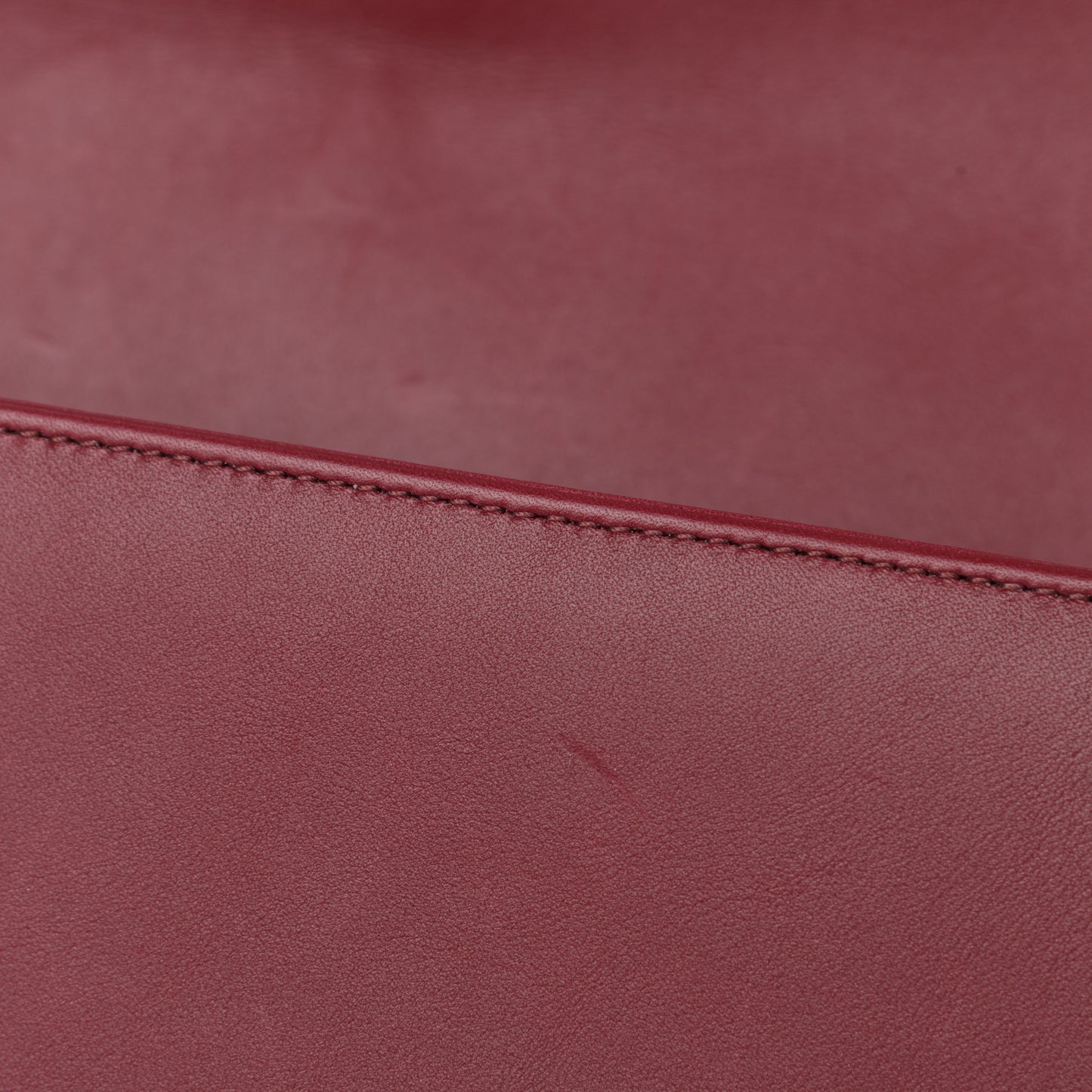 Calfskin Chevron Quilted Medium Boy Flap Red