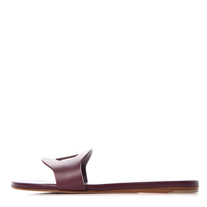 Hermes Calfskin Lisboa Sandals 35 Bordeaux 1 of 7