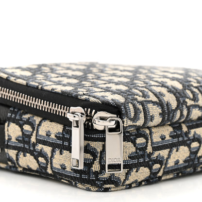 Christian Dior Oblique Pouch Navy Blue 9 of 10