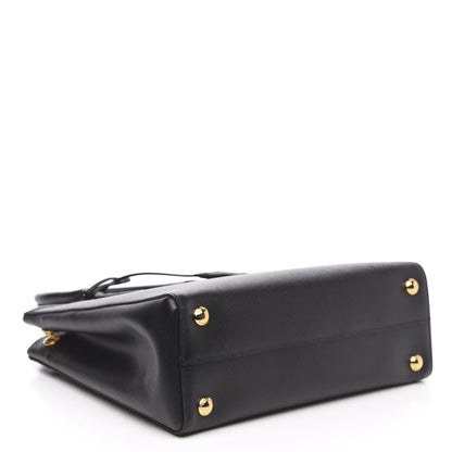 Prada Saffiano Lux Small Parabole Tote Black 4 of 9