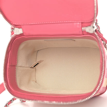 Chanel Calfskin Raffia Small Take Away Vanity Case Bag Pink Beige 4 of 4