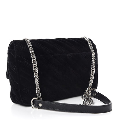 Balenciaga Velvet Logo Matelasse BB Chain Wallet Black 3 of 8