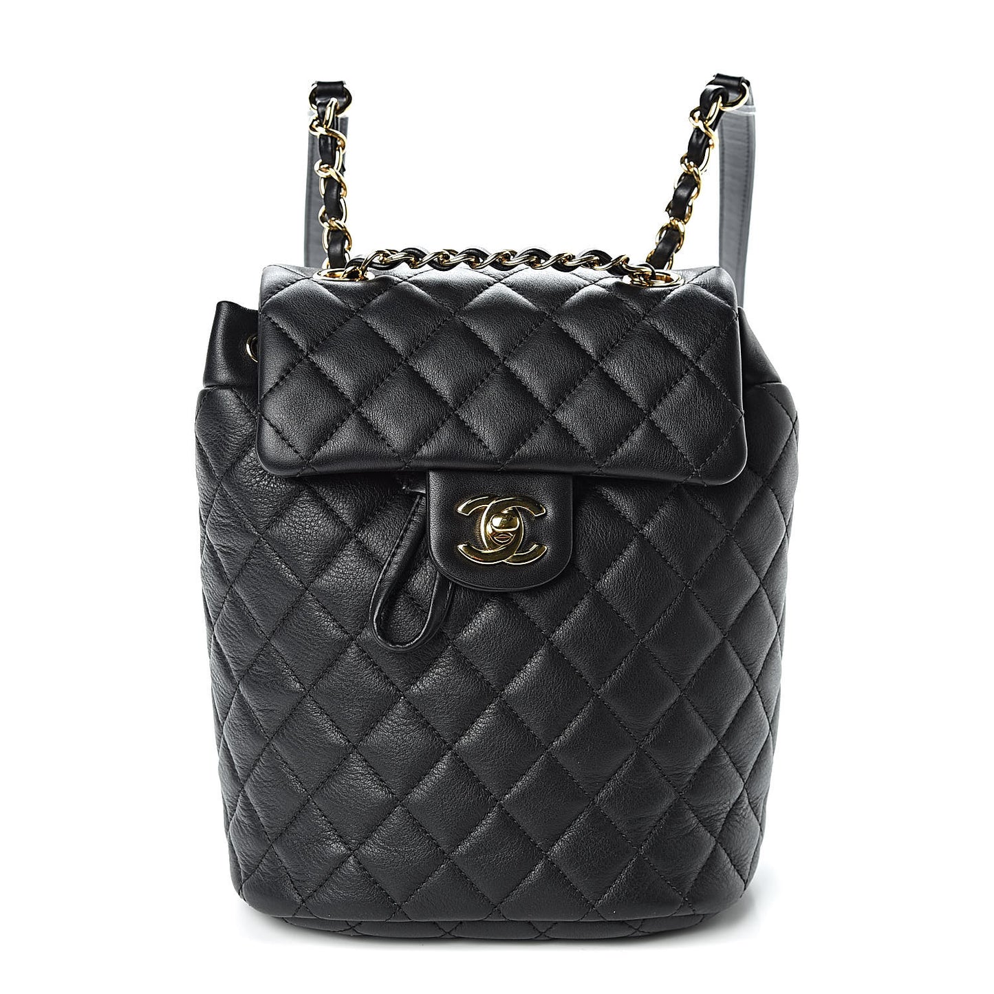 Calfskin Quilted Mini Urban Spirit Backpack Black