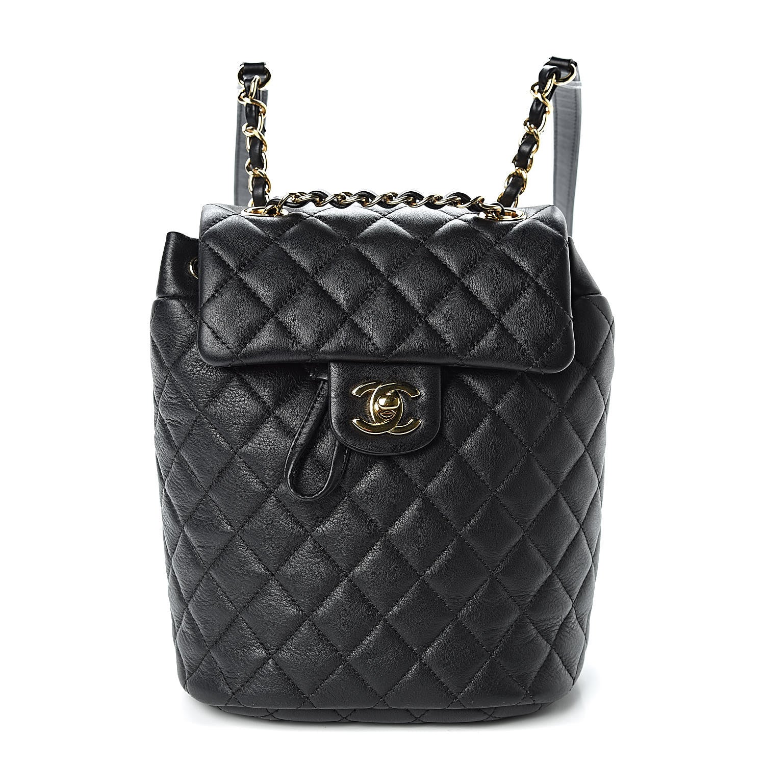 Chanel Calfskin Quilted Mini Urban Spirit Backpack Black 1 of 10