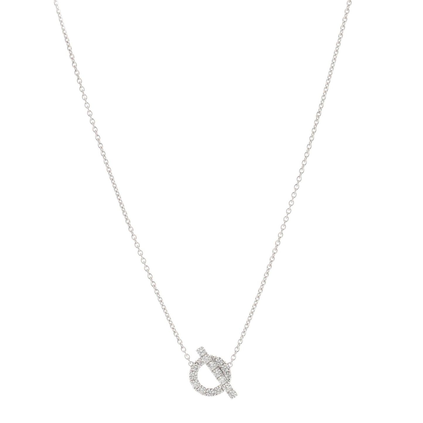 18K White Gold Diamond Finesse Pendant Necklace