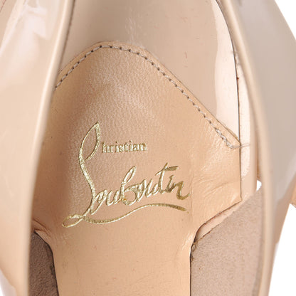 Christian Louboutin Patent Amelissa Platform Sandals 37 Natural 11 of 12