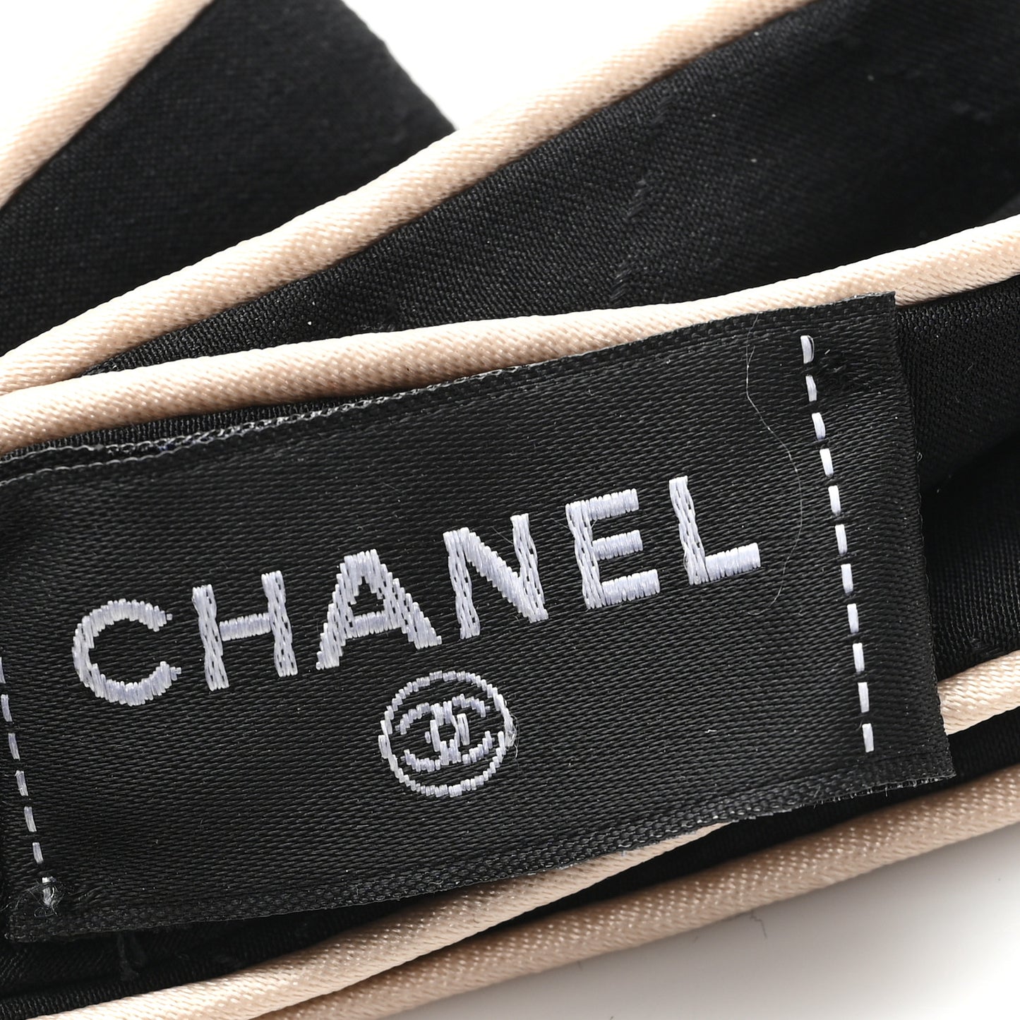 Silk Hair Tie Black Ivory
