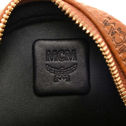MCM Visetos Side Stud X-Mini Stark Backpack Cognac 7 of 10