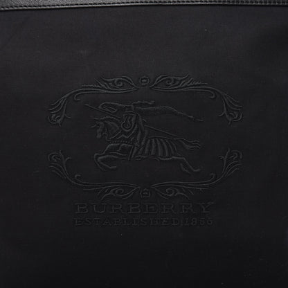 Burberry Canvas Calfskin Crest Embossed Flat Tote Black 9 of 9