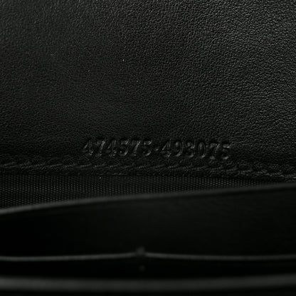 Gucci Calfskin Matelasse GG Marmont Chain Wallet Black 7 of 12