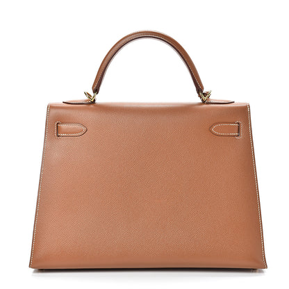Hermes Courchevel Kelly Sellier 32 Gold 4 of 41