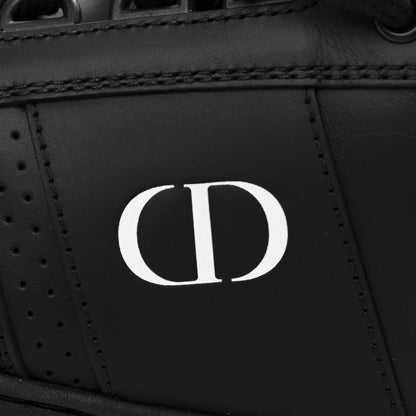 Christian Dior Calfskin Suede Logo Sneakers 38 Black 9 of 10