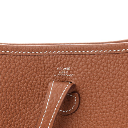 Hermes Taurillon Clemence Allegro Evelyne TPM Gold Cornaline White 6 of 11