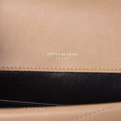 Saint Laurent Lambskin Matelasse Chevron Monogram Small Sulpice Bag Sable Beige 6 of 9