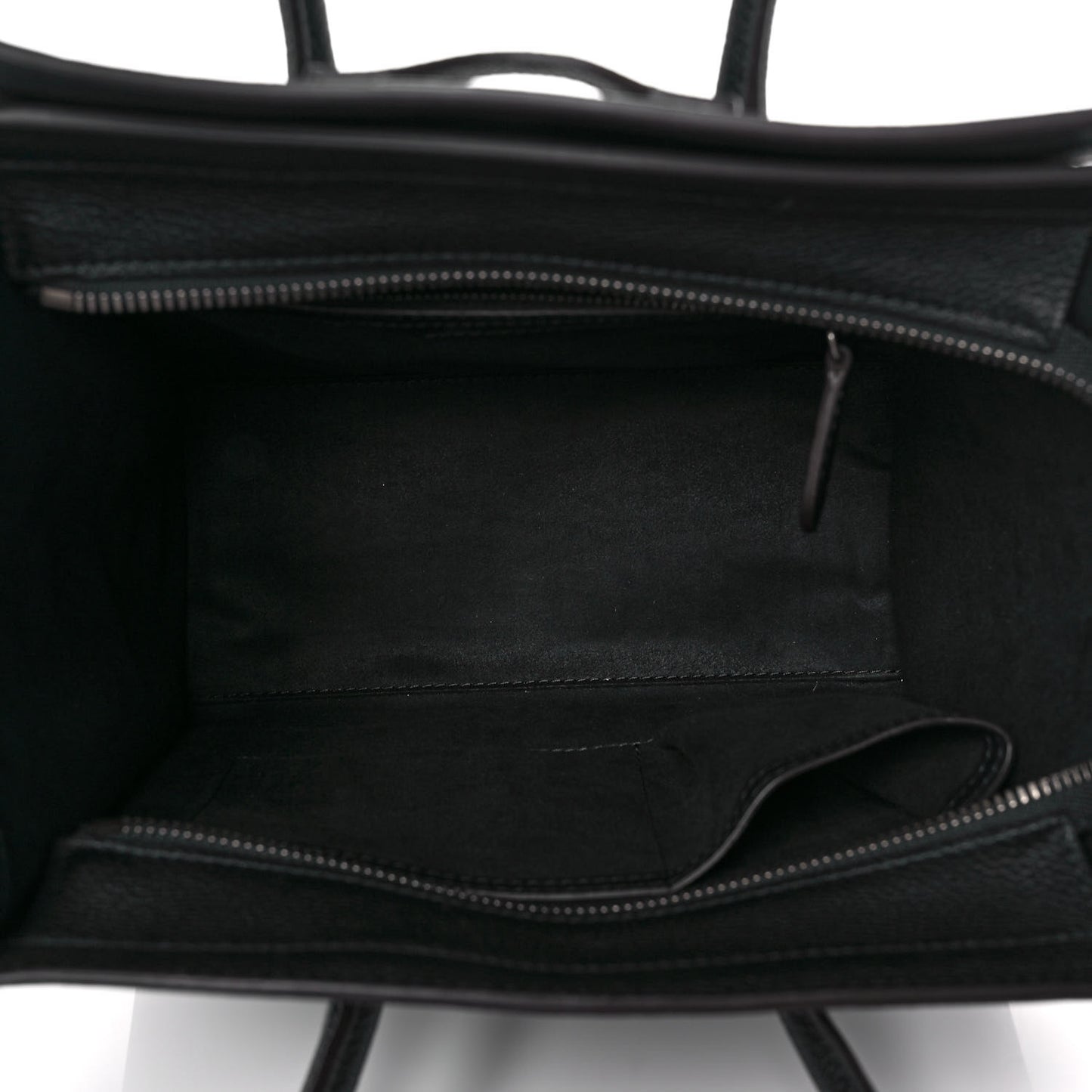 Drummed Calfskin Micro Luggage Black