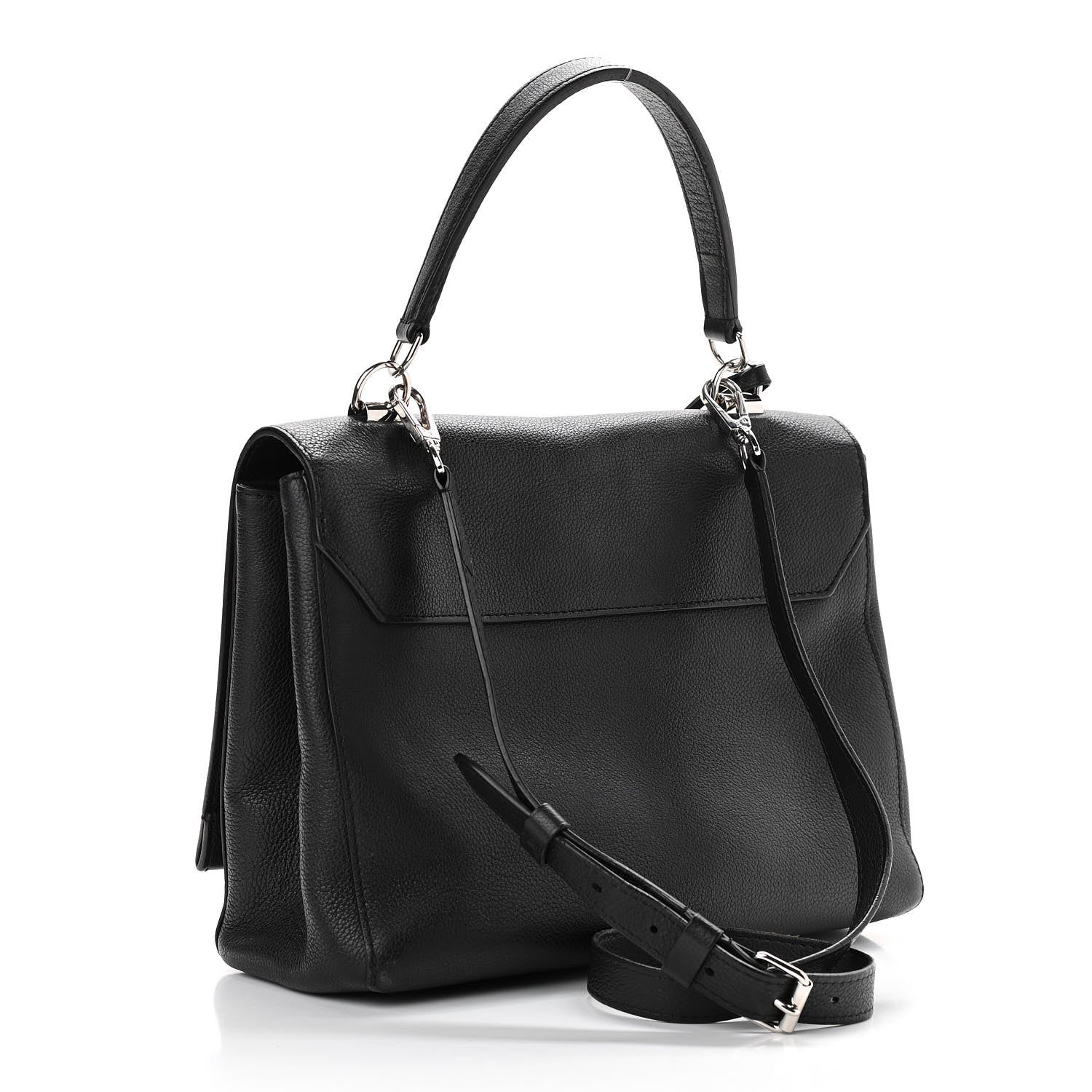 Louis Vuitton Soft Calfskin Lockme II Top Handle Black 3 of 15