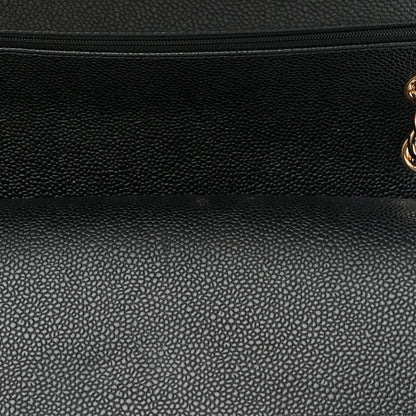 Chanel Caviar Quilted Jumbo Double Flap Black 12 of 13