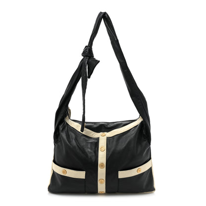 Chanel Lambskin Large Girl Bag Black Beige 1 of 15