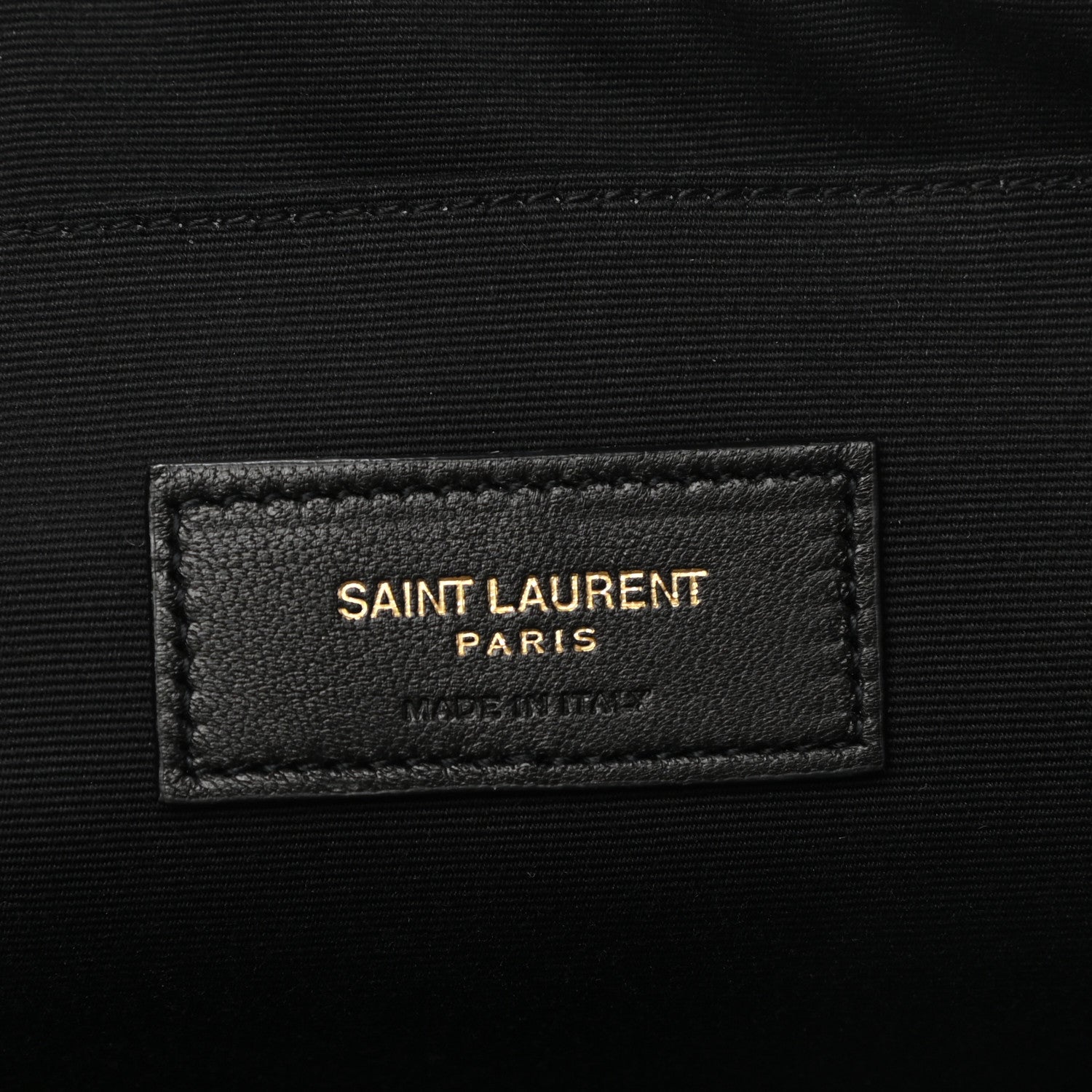 Saint Laurent Calfskin Crocodile Embossed Tablet Pouch Black 6 of 7