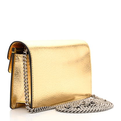 Gucci Metallic Calfskin Super Mini Dionysus Shoulder Bag Gold 3 of 11