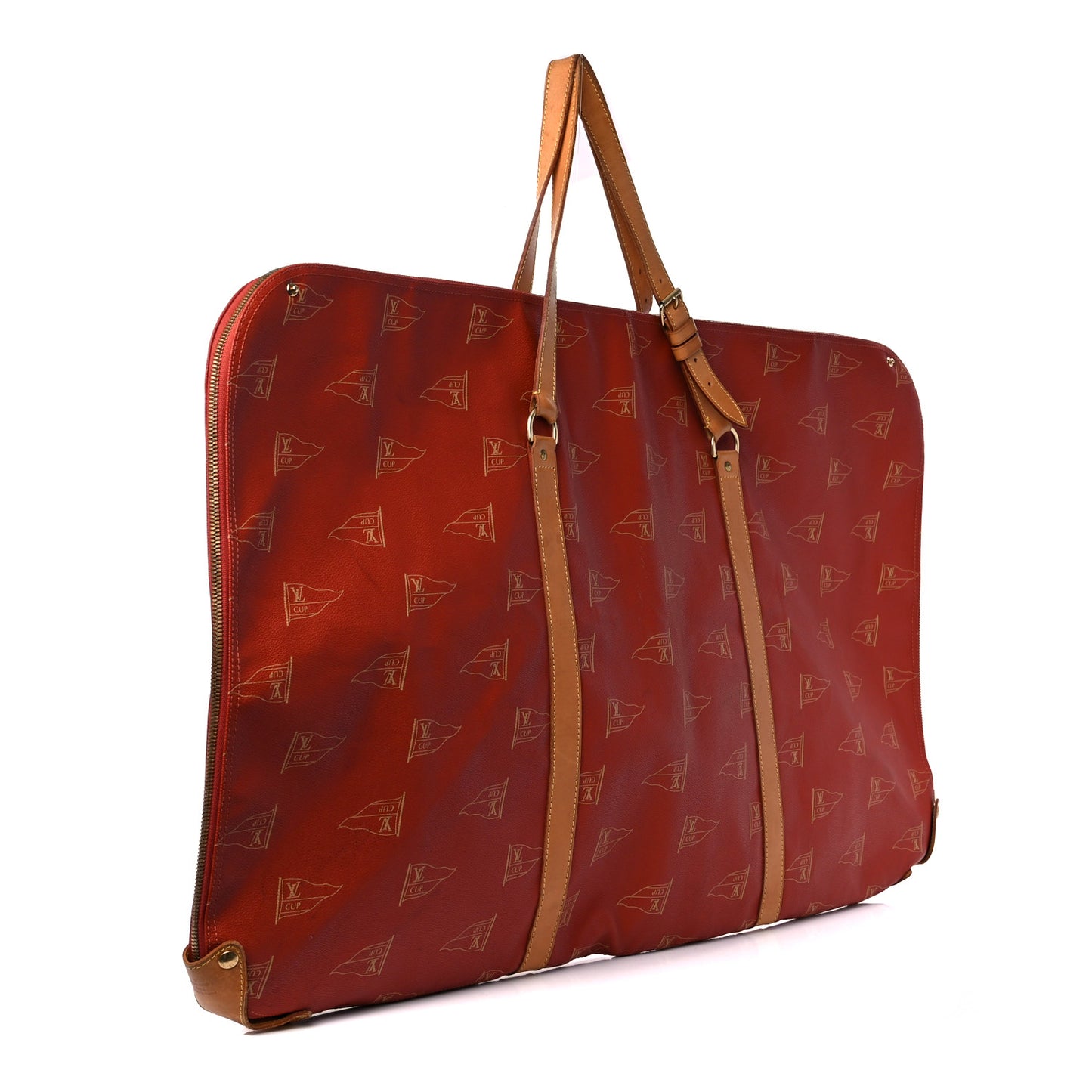 Coated Canvas Americas Cup Garment Bag Red