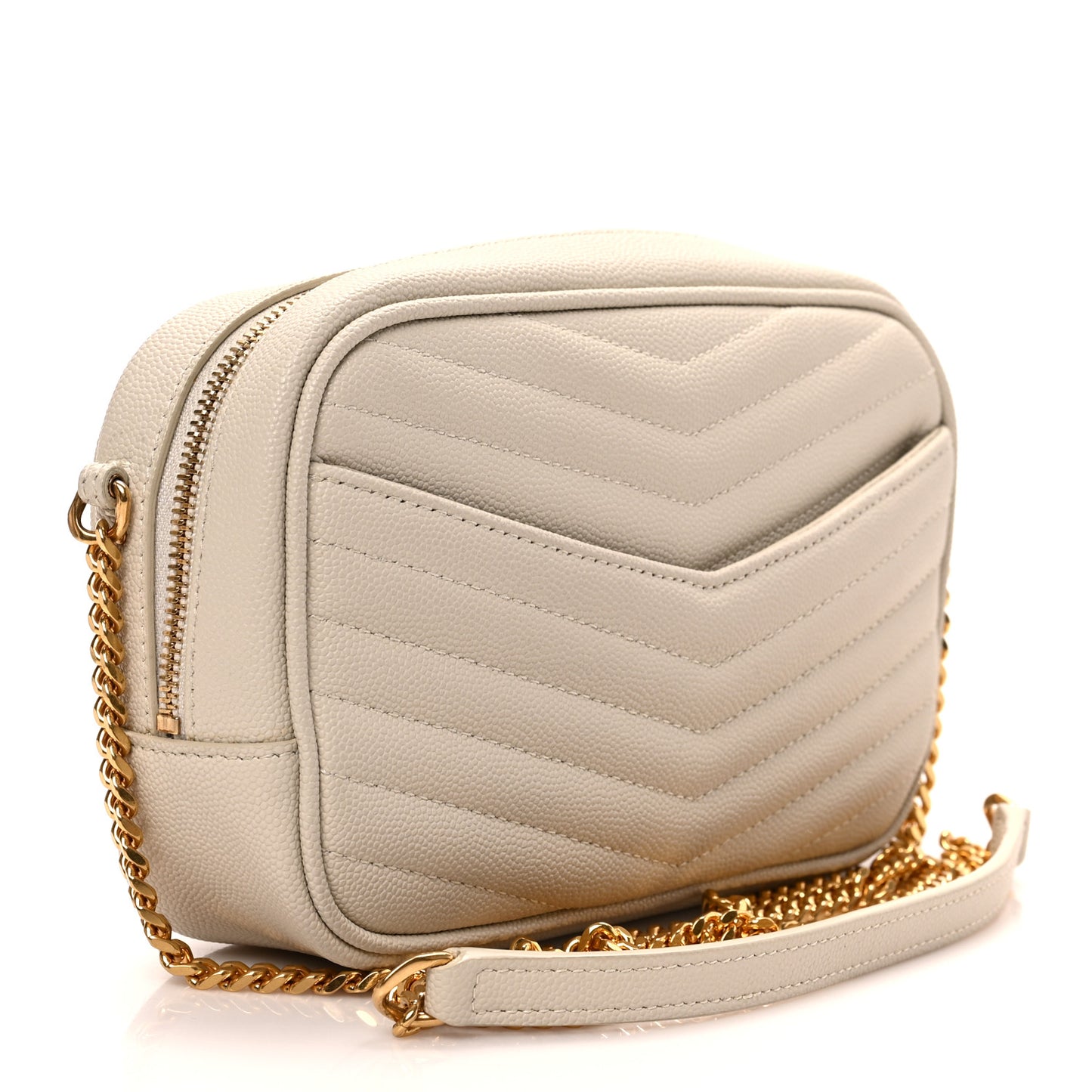 Grain De Poudre Matelasse Monogram Mini Lou Camera Bag Blanc Vintage