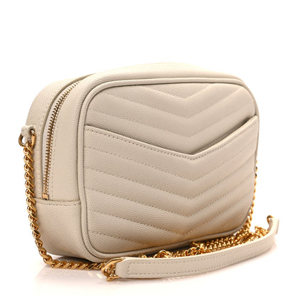 Saint Laurent Grain De Poudre Matelasse Monogram Mini Lou Camera Bag Blanc Vintage 3 of 8