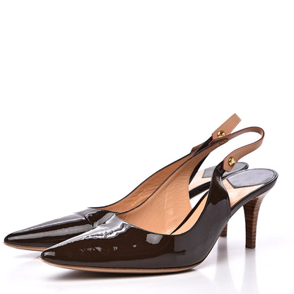 Louis Vuitton Patent Gina Pumps 39 Brown 3 of 11