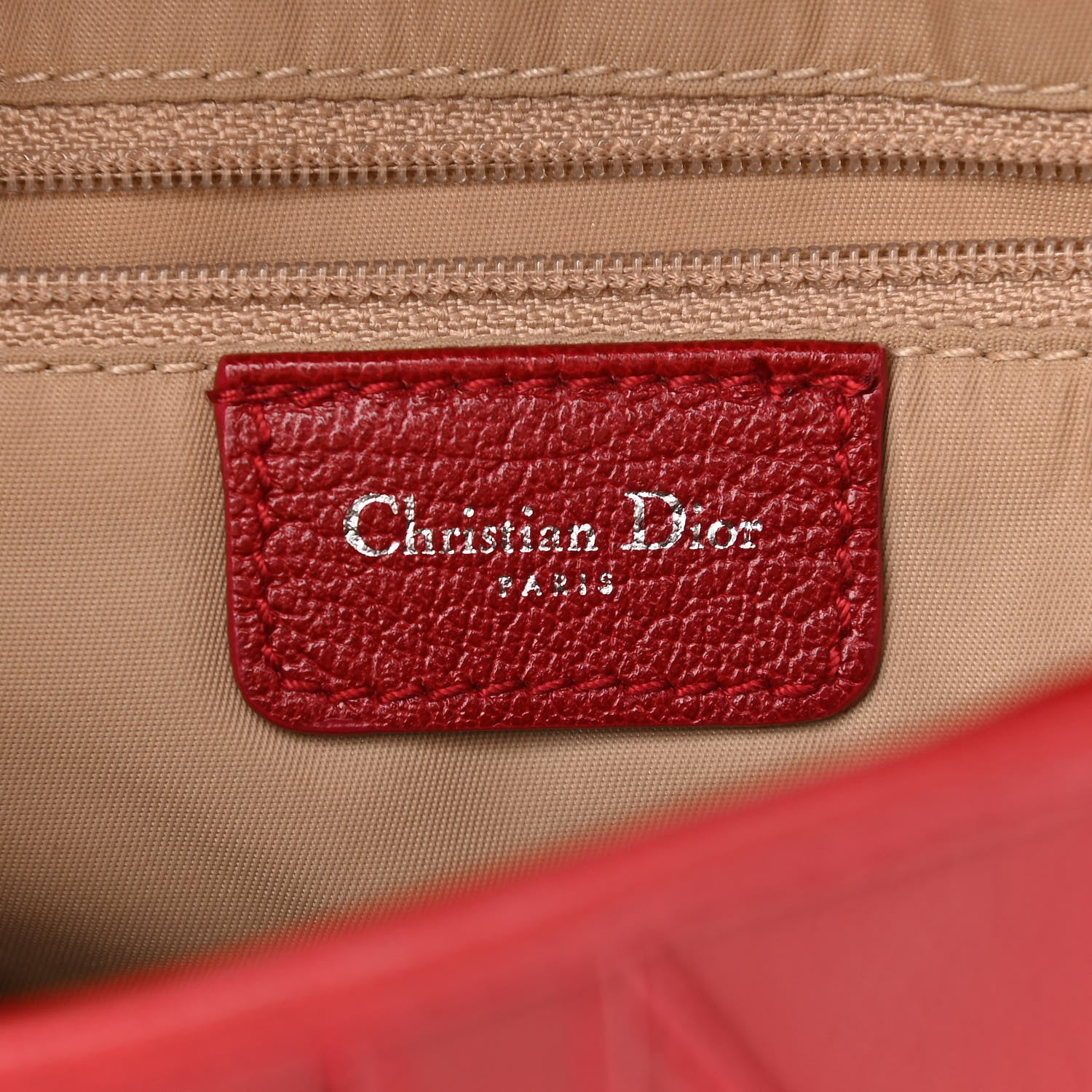 Christian Dior Calfskin Saddle Bag Red 6 of 10