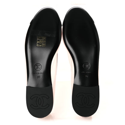 Chanel Mesh Grosgrain CC Ballerina Flats 36 Pink Black 7 of 11