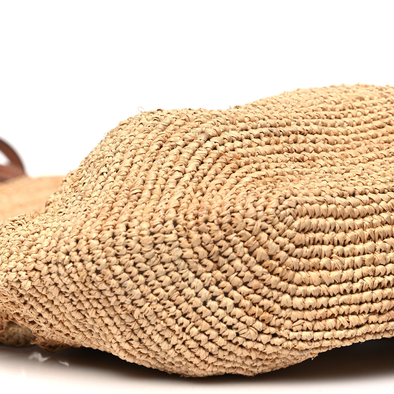 Loewe Raffia Crochet Slit Tote Bag Natural Tan 8 of 10