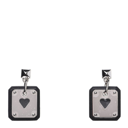 Hermes Palladium Swift As De Coeur Earrings Black 1 of 6