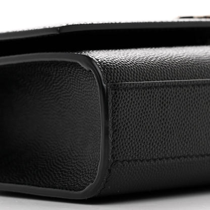 Saint Laurent Grain De Poudre Small Monogram Kate Satchel Black 9 of 10
