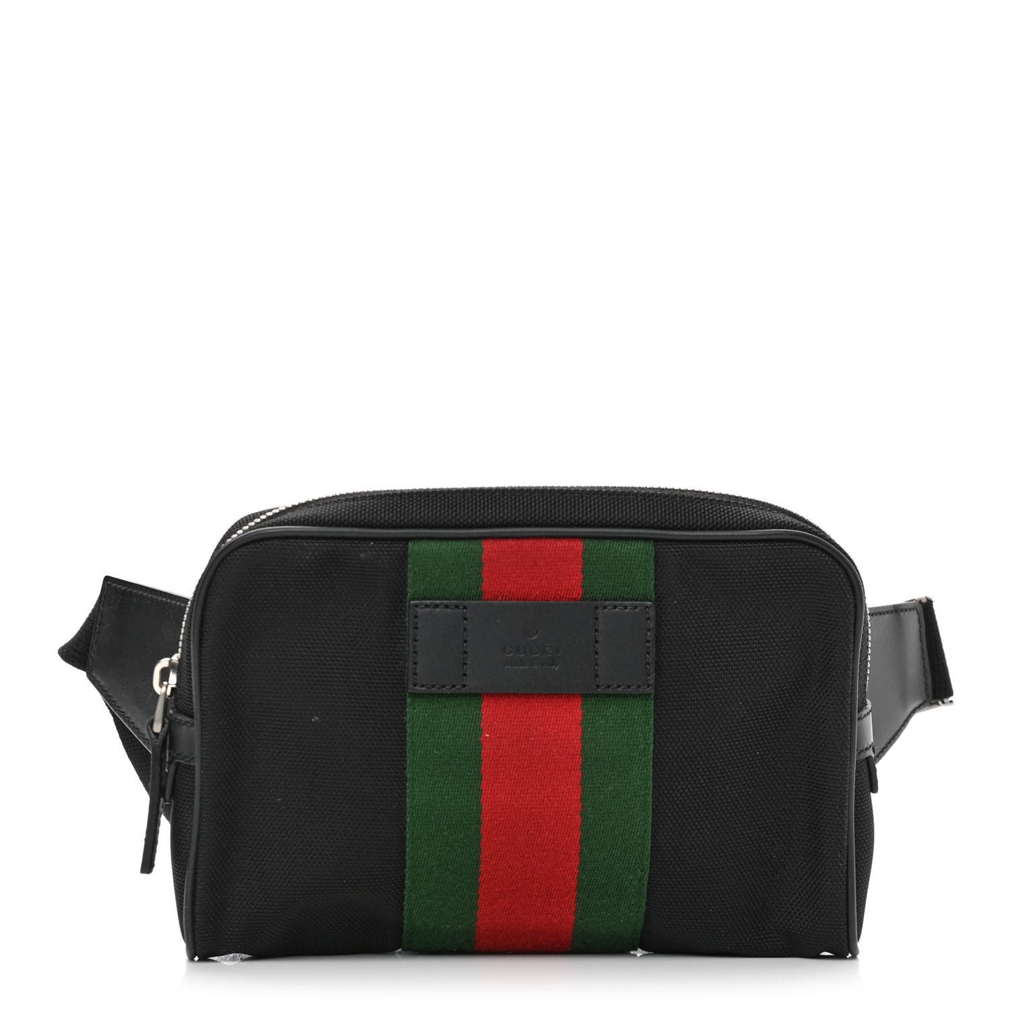 Canvas Web Slim Belt Bag Black